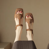 Mirea Suede T-Strap Sandals