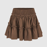 Viora Leopard Ruffle Skirt