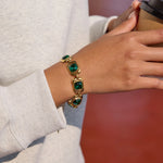 Riviera Glass Charm Bracelet in Navy — Bracelets