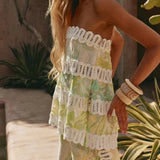 Printed halter two-piece set