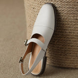 Biarritz Leather Slingback Flat Sandals