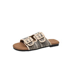Tulum Woven Flat Sandals — Sandals