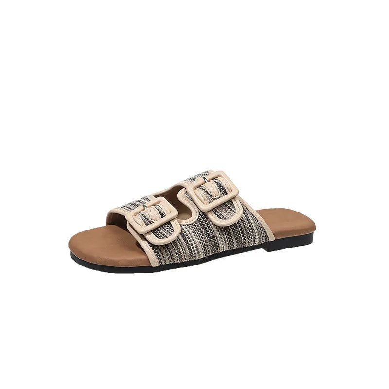 Tulum Woven Flat Sandals — Sandals