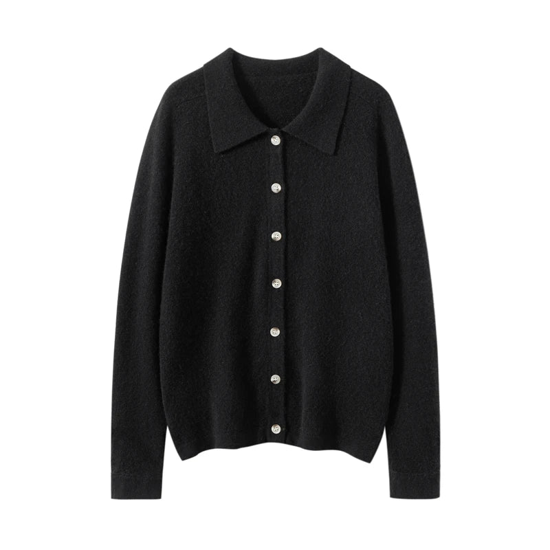 Elise Polo Cashmere Cardigan