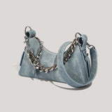 Céleste Denim Chain Bag