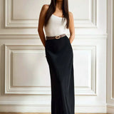 Seraphine Satin Fishtail Maxi Skirt