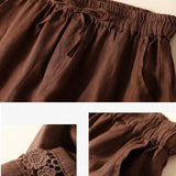 Lenora Embroidered Linen Shorts
