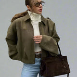 Arden Women's Suede Bomber
