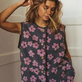 Dahlia Floral Fleece Vest