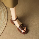 Coral Handmade Chunky Heel Sandals