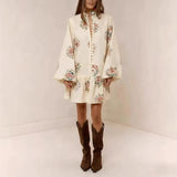 The Floral Button-Down Mini Dress