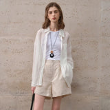 The Sheer Ramie Oversized Shirt