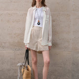 The Sheer Ramie Oversized Shirt