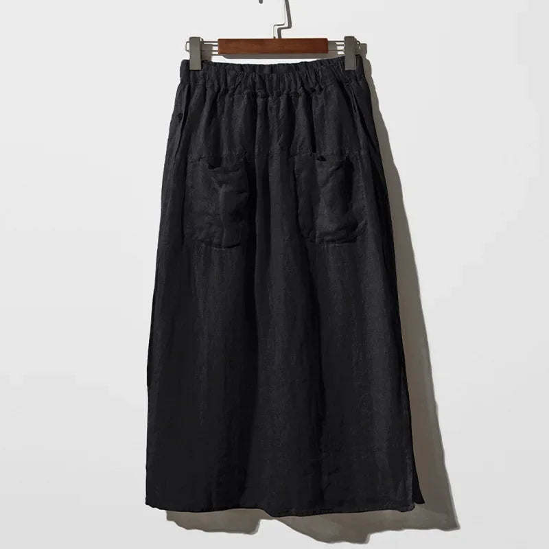 Hollis Wide Leg Linen Trousers