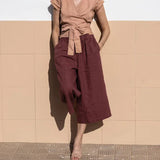 The Easy Wide Leg Linen Pant