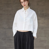 The Cropped Linen Overshirt