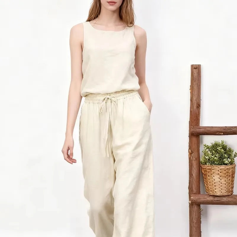 The Drawstring Linen Lounge Pant