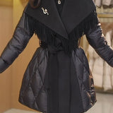 Juliette Fringe Down Coat