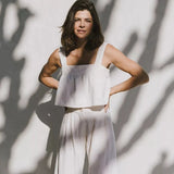 The Pleated Culotte Linen Pant