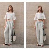 The Boxy Linen Crop Top