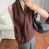Valienne Drape Linen Vest