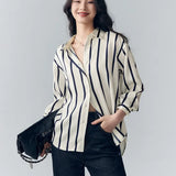 Maren Stripe Satin Blouse