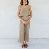 The Pleated Culotte Linen Pant