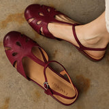 Cassis Italian Leather Low Heels