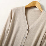 Céline V-Neck Cashmere & Silk Cardigan