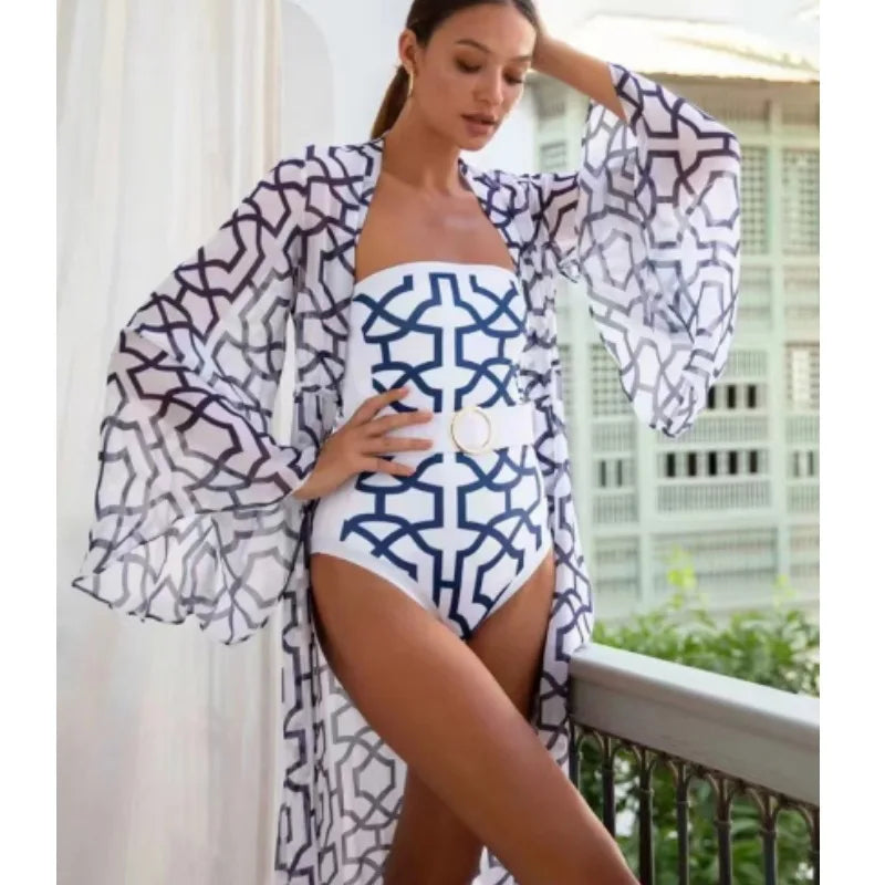 Riviera Printed One-Piece Swimsuit — Swimwear