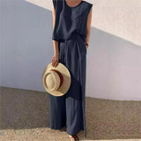 Women's Two Piece Tank Top Wide Leg Pants Set