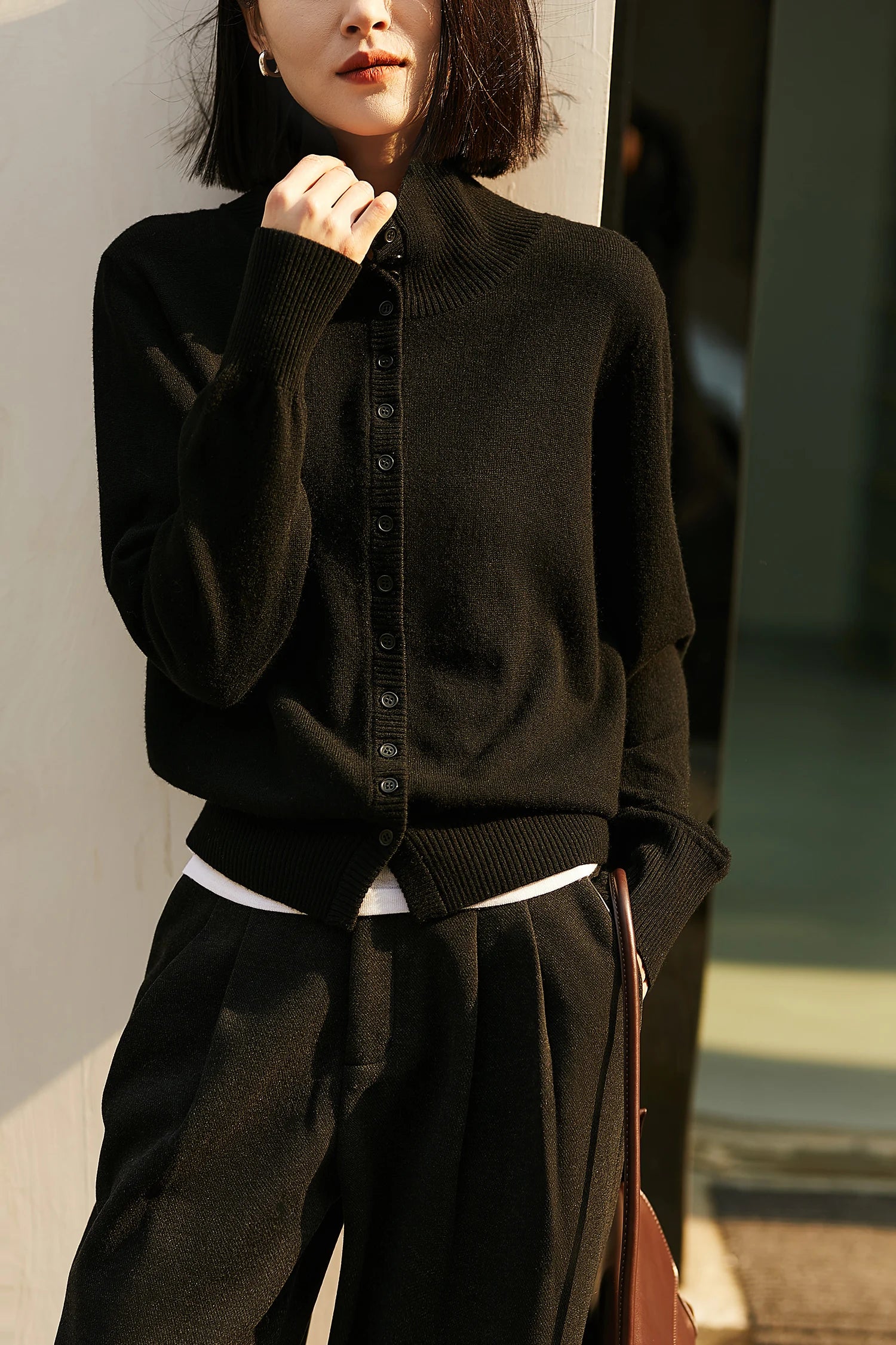 Vercelli Cashmere Button Sweater