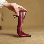 Anok Genuine Leather Heels in Camel — Heels