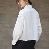 The Cropped Linen Overshirt
