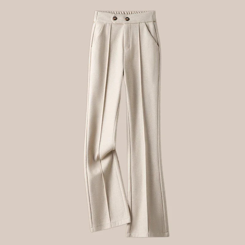 Arden Wool-Blend Flare Trousers