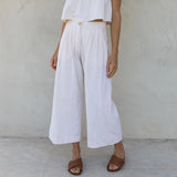The Pleated Culotte Linen Pant