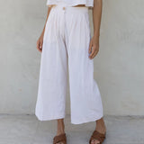 The Pleated Culotte Linen Pant