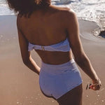 Riviera Ruffle Bandeau Bikini — Swimwear
