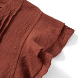 The Ruffle Front Gauze Crop Top