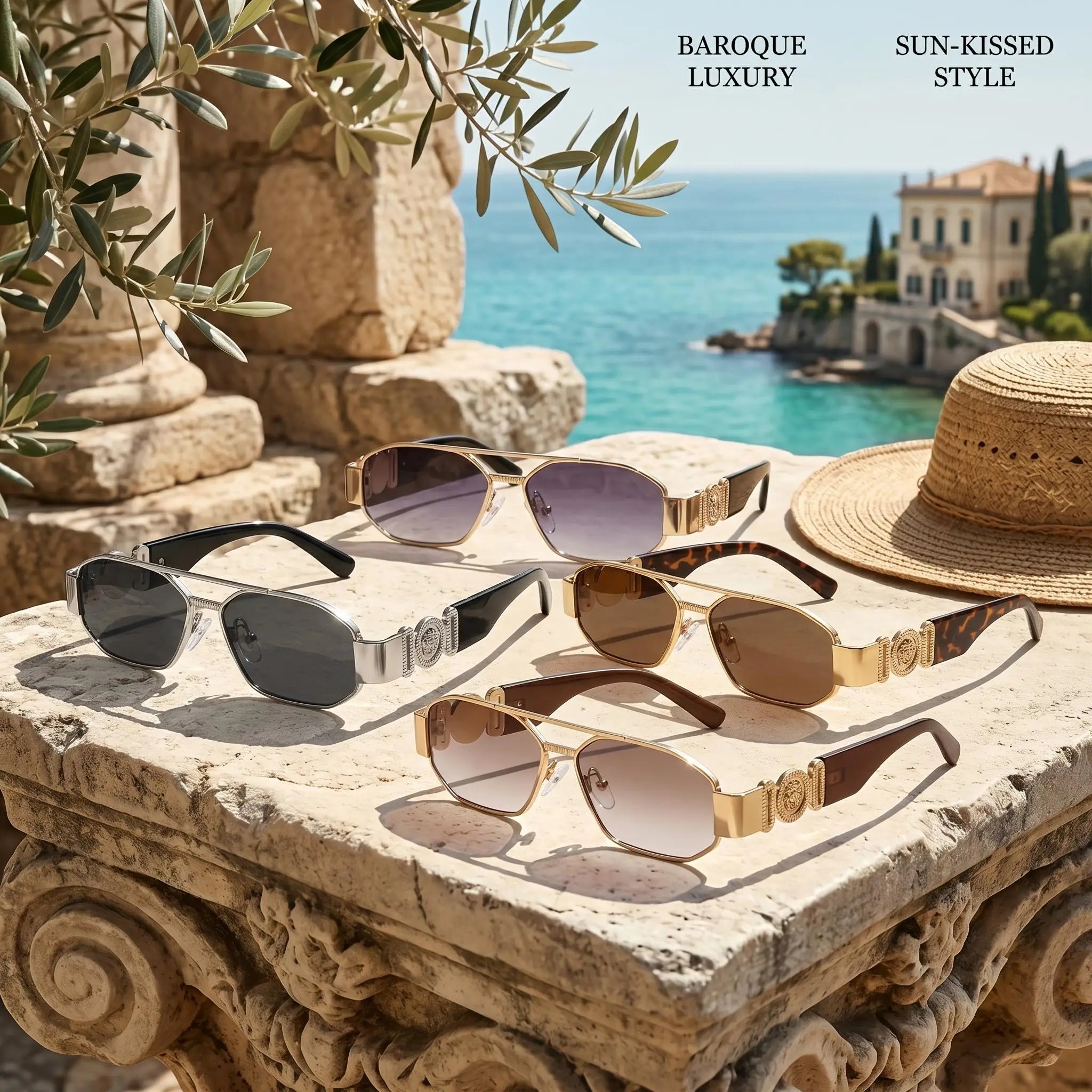 Bridgeport Double-Bridge Sunglasses in Camel — Sunglasses