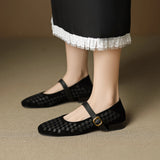 The Woven Suede Mary Jane