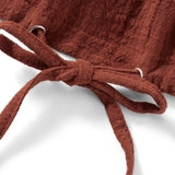 The Ruffle Front Gauze Crop Top