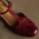 Cassis Italian Leather Low Heels