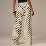 Polka Dot Wide-Leg Trouser