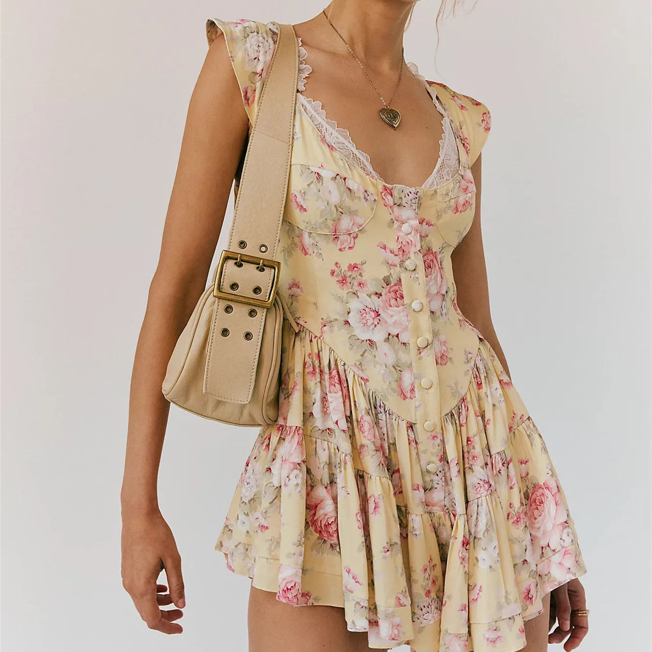 The Rose Garden Lace Trim Romper – Lacceti