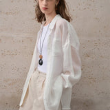The Sheer Ramie Oversized Shirt