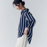 Maren Stripe Satin Blouse