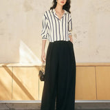 Maren Stripe Satin Blouse