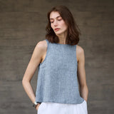 The Chambray Linen Reversible Vest