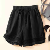 Lenora Embroidered Linen Shorts